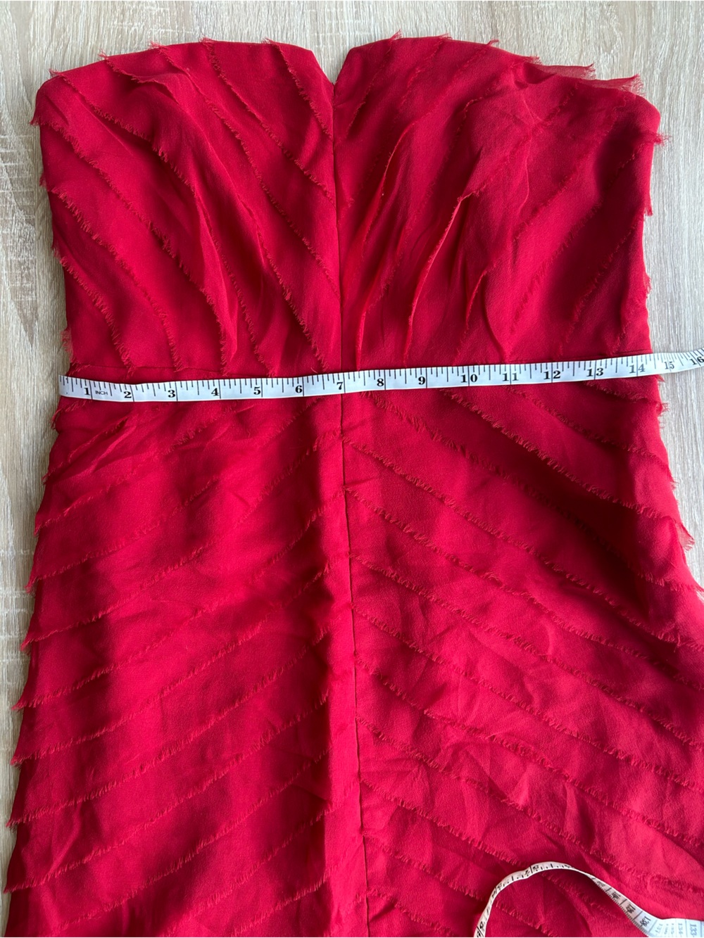 Adam Lippes Red Ruffle Silk Mini Dress - Picture 6 of 7